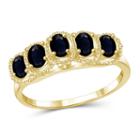 Womens Sapphire Blue 14k Gold Over Silver Side Stone Ring