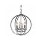 Warehouse Of Tiffany Mallory 6-light Clear 18-inch Chrome Chandelier