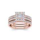 7/8 Ct. T.w. Diamond 14k Rose Gold Bridal Ring Set
