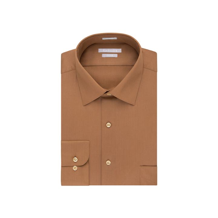 Van Heusen No-iron Lux Sateen Dress Shirt - Fitted
