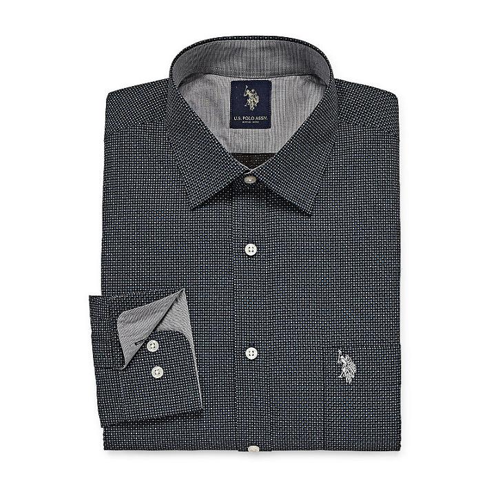 U.s. Polo Assn. Dress Shirt Long Sleeve Geometric Dress Shirt