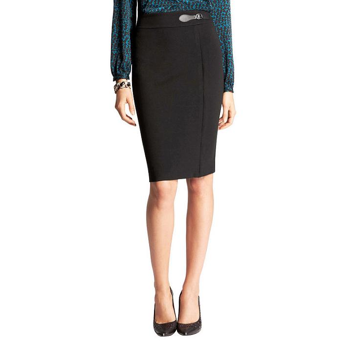 Phistic Women's Belted Pencil Skirt