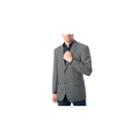 Men's Black And White Wool Blend Birdseye Textured Blazerverno Pattern Suit Jacket