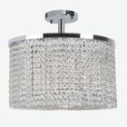 Prism Collection 9 Light 10 Round Chrome Finish Crystal String Semi Flush Mount Ceiling Light