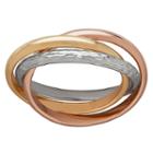 Womens 10k Gold Crossover Ring