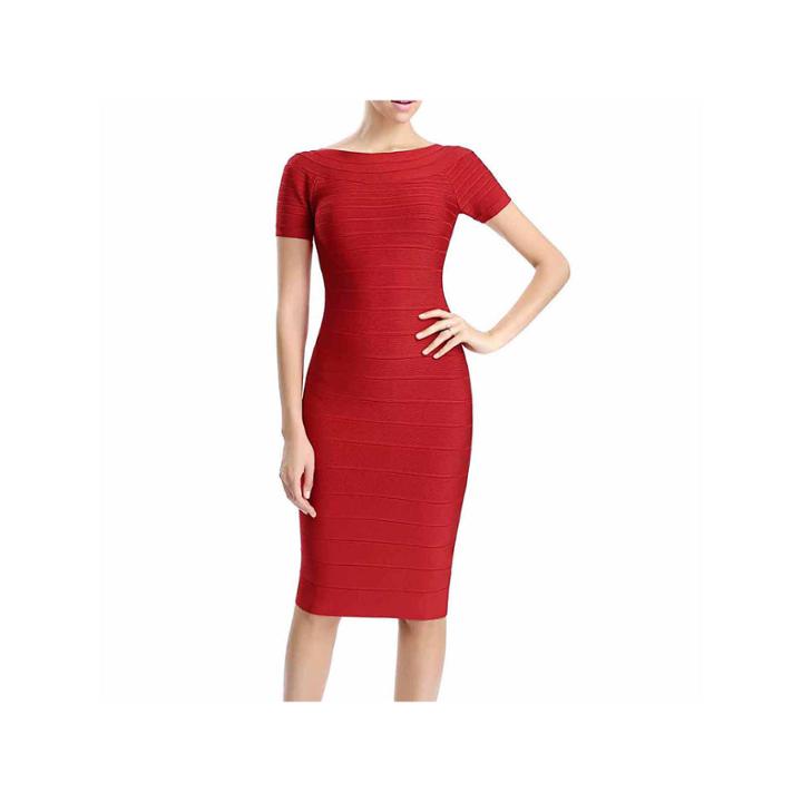 Phsitic Women's Samantha Boatneck Bandage Dress