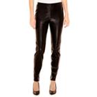 A.n.a Faux-leather Ankle-zip Ponte Leggings- Petites