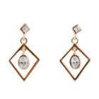 Artsmith By Barse 3 Ct. T.w. Lab Created Clear Oval Drop Earrings