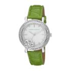 Laura Ashley Ladies Green Floral Stone Bezel Watch La31013gr