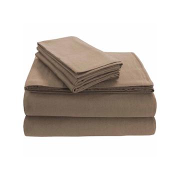 Tribeca Living Heavyweight Solid Flannel Flannel Flat Sheet