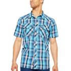 Smith Workwear Short Sleeve Plaid Button-front Shirt