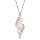 Womens 1/8 Ct. T.w. White Pendant Necklace