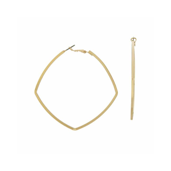 Natasha Gold-tone Square Metal Earrings