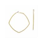 Natasha Gold-tone Square Metal Earrings
