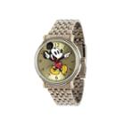 Disney Mickey Mouse Mens Gold-tone Stainless Steel Vintage-style Watch