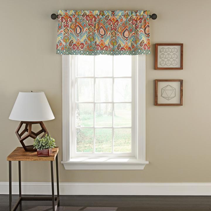 Waverly Boho Passage Rod-pocket Scallop Valance