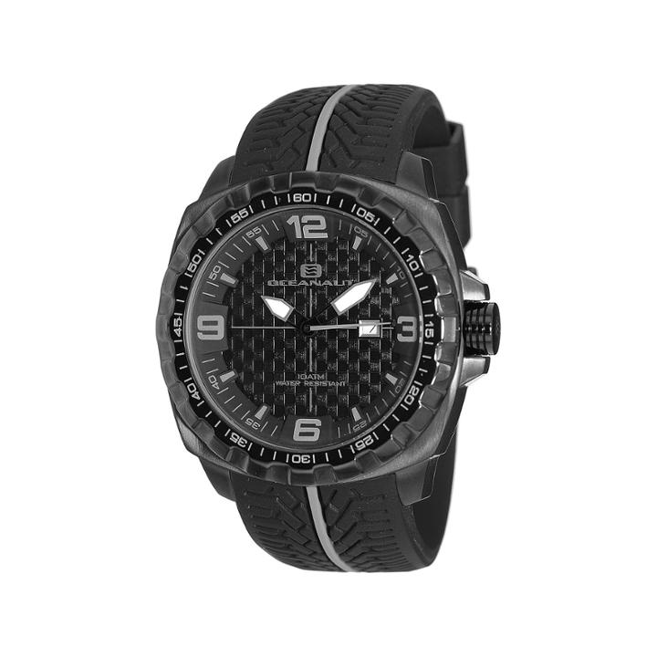 Oceanaut Mens Black Strap Watch-oc1113