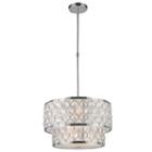 Paris Collection 9 Light Chrome Finish With Clearcrystal Pendant D20h12