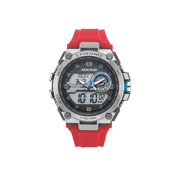 Armitron Mens Red Strap Watch-20/5242red