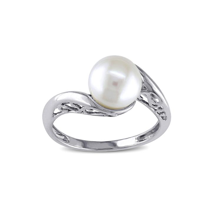 Cultured Freshwater Pearl 10k White Gold Ring