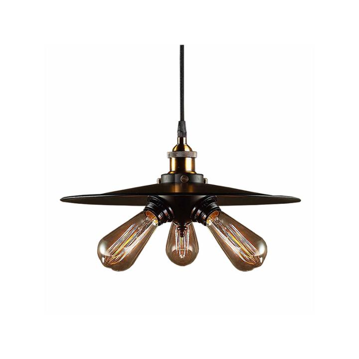 Warehouse Of Tiffany Shandi 3-light Black Adjustable Height 16-inch Edison Pendant With Bulbs