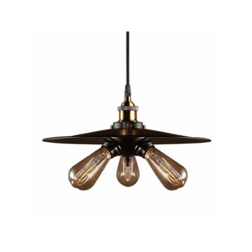 Warehouse Of Tiffany Shandi 3-light Black Adjustable Height 16-inch Edison Pendant With Bulbs