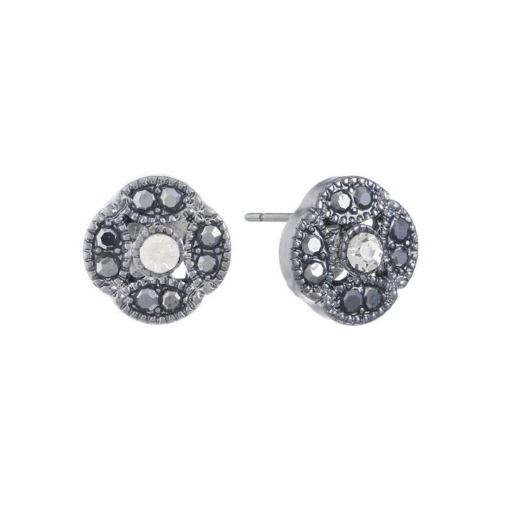 Liz Claiborne Gray 11mm Round Stud Earrings