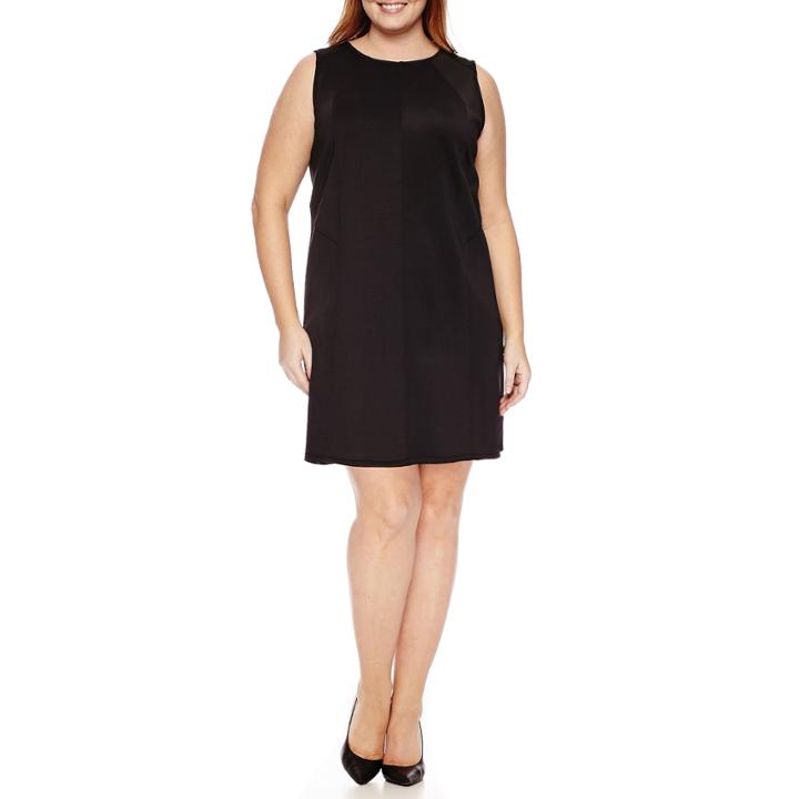 Worthington Sleeveless Seamed Shift Dress - Plus
