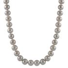 Splendid Pearls Womens 9mm Gray Cultured Freshwater Pearls 14k Gold Strand Necklace