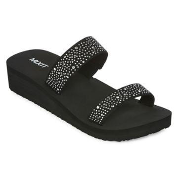 Mixit&trade; Double Strap Nail Stud Wedge Sandals