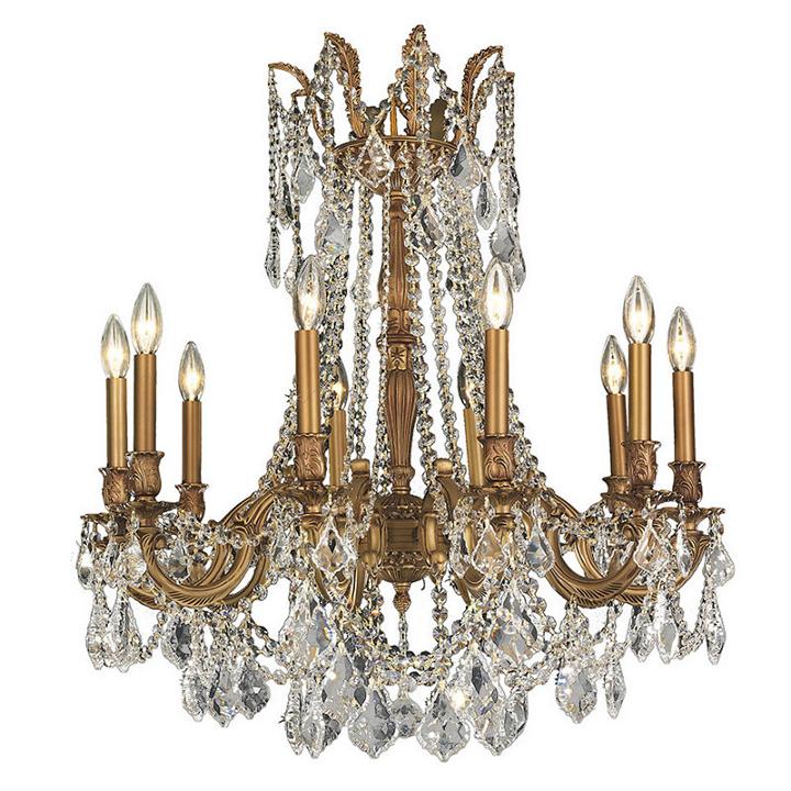 Windsor Collection 10 Light French Gold Finish Andcrystal Chandelier