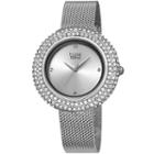 Burgi Womens Silver Tone Strap Watch-b-220ss