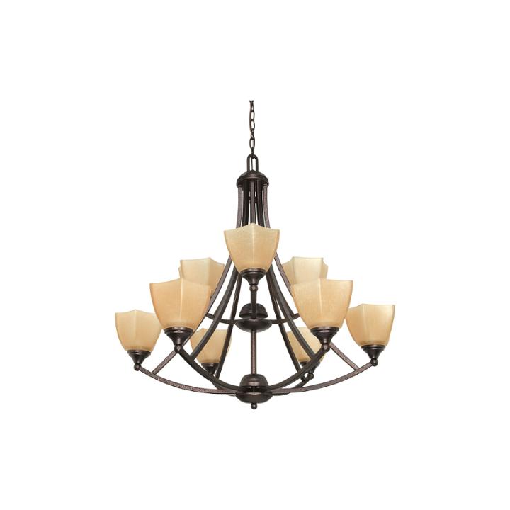 Filament Design 9-light Copper Bronze Chandelier