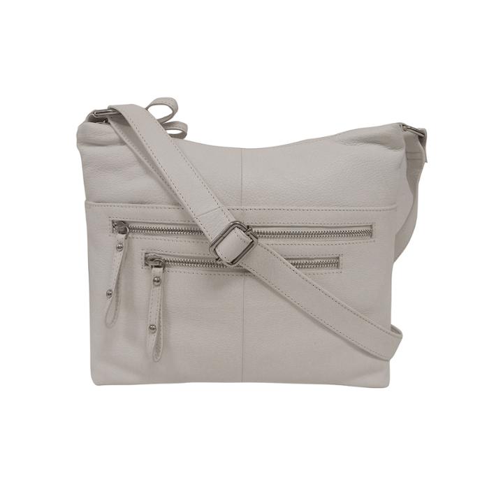 St. John's Bay Leather Double-zipper Hobo Crossbody Bag