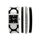 Womens Square Dial Bangle Watch And Bracelet Set
