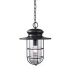 Portside 1-light Outdoor Pendant In Matte Black