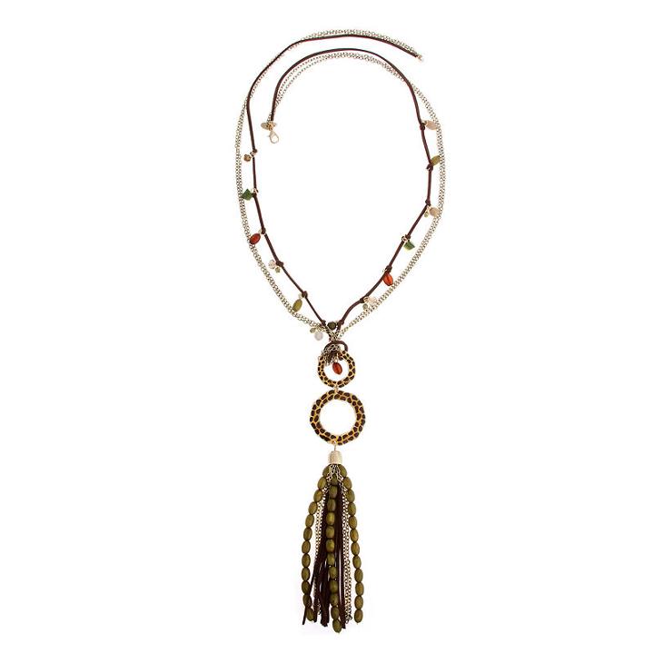El By Erica Lyons Womens Round Beaded Necklace