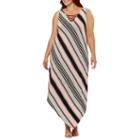 Soho Sleeveless Stripe Maxi Dress-plus
