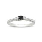 1/3 Ct. T.w. White & Black Diamond 3-stone Ring