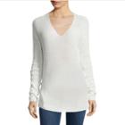 A.n.a Long-sleeve V-neck Shaker Stitch Sweater