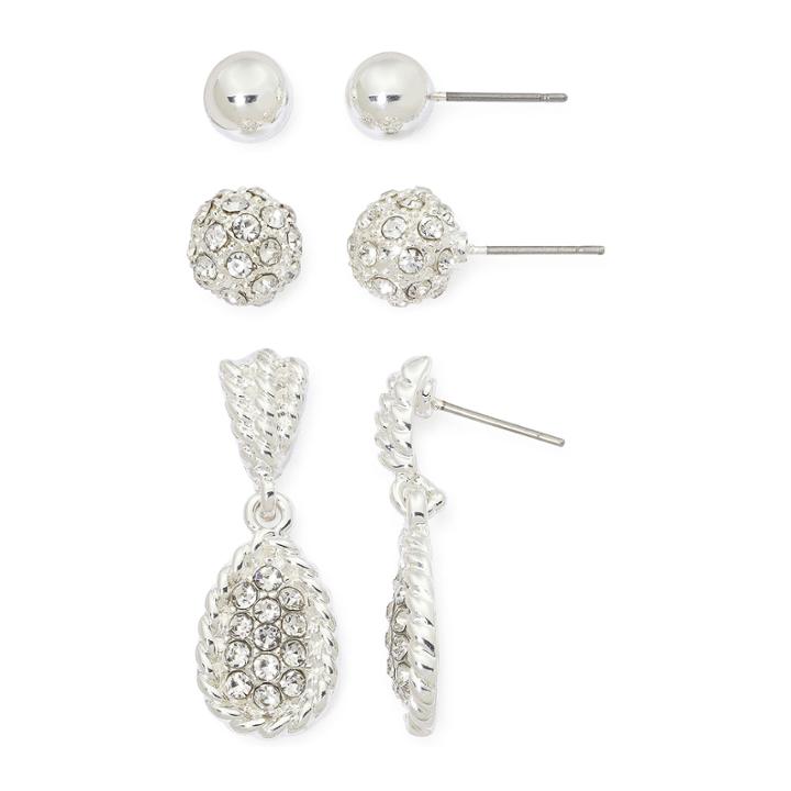 Mixit Silver-tone 3-pr. Earring Set