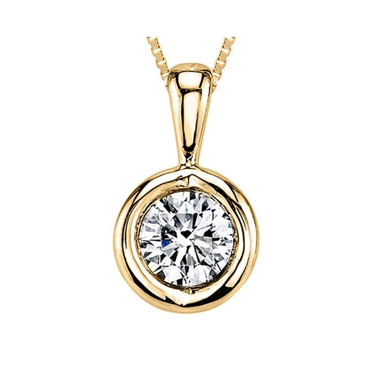 Sirena T.w. Diamond 14k Yellow Gold Pendant Necklace