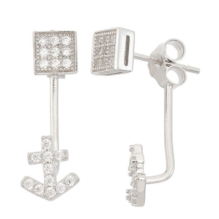 Diamonart 3/8 Ct. T.w. White Cubic Zirconia 20.3mm Stud Earrings