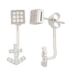 Diamonart 3/8 Ct. T.w. White Cubic Zirconia 20.3mm Stud Earrings