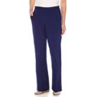 Alfred Dunner Cable Beach Woven Flat Front Pants