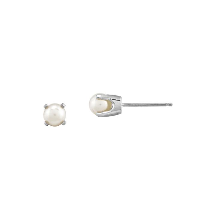 4mm Cultured Freshwater Pearl 14k White Gold Stud Earrings