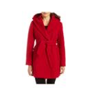 Excelled Hooded Belted Wrap Coat