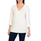 Larry Levine Tie Front Top
