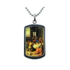 Mens Stainless Steel Last Supper Pendant Necklace