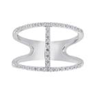 1/7 Ct. T.w. Diamond Sterling Silver Open-design Ring